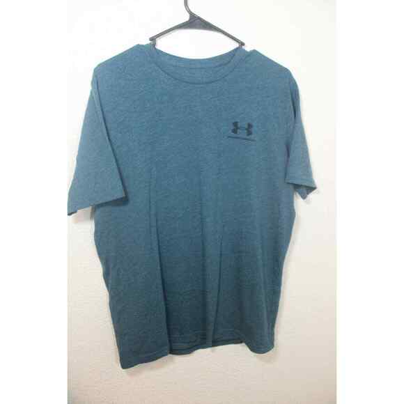UNDER ARMOUR Women's Medium RUN T-Shirt, Blue, Polyester, Loose Heatgear TEE - Picture 5 of 9